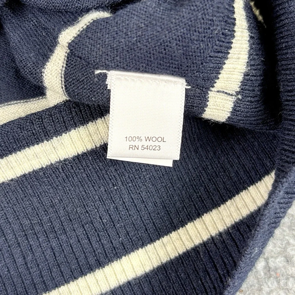Vintage Y2K Banana Republic Hoodie Sweater Mens L Navy‎ Wool Baja Boho Coastal